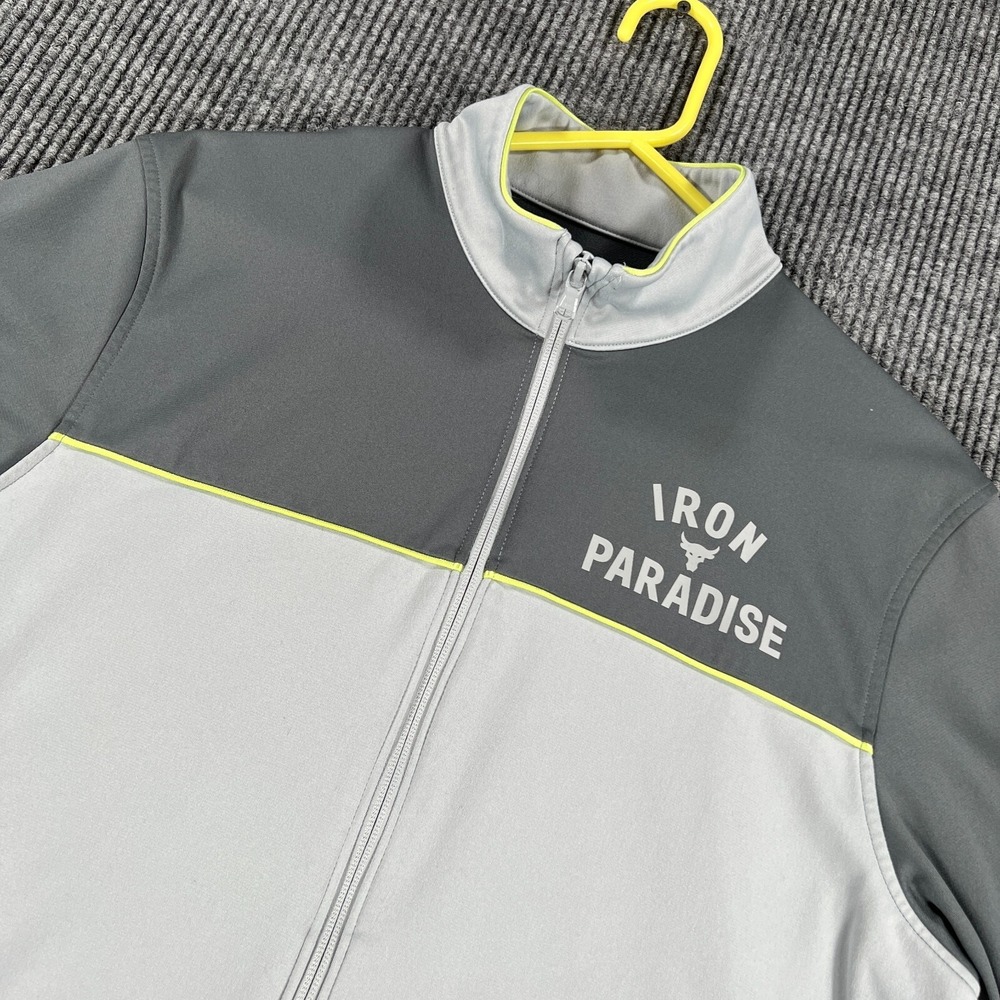 Under Armour Project Rock Jacket Sweatshirt Mens Medium Full Zip Long Sleeve
